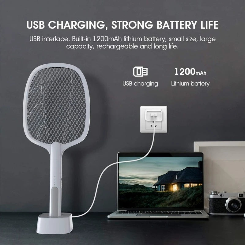USB Rechargeable Mosquito Killer Racket – Kill Mosquitoes Instantly Without Chemicals
