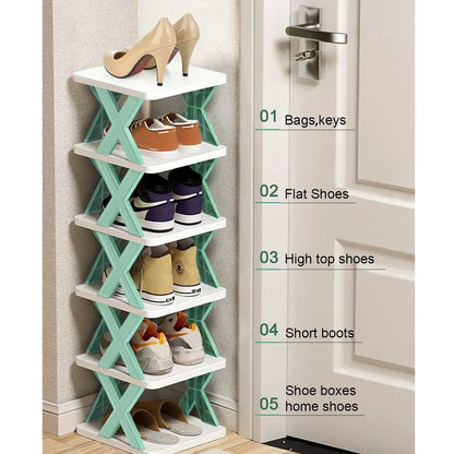 X-Shaped Shoe Rack